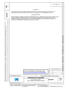 AS4395 Aerospace Standard: Flared Tube Fitting Design