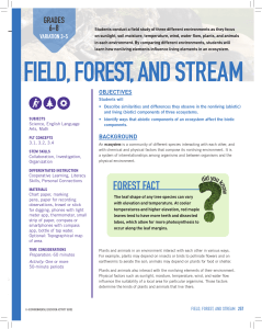 Field, Forest, and Stream: Ecosystem Activity Guide for Grades 6-8
