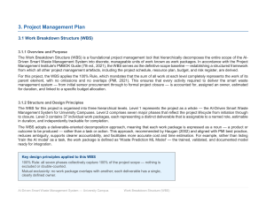 AI-Driven Smart Waste Management System WBS Plan