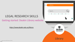 Legal Research Skills: Deakin Library Guide