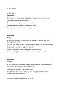 Weekly Quiz 4: Jira & Scrum for Project Management