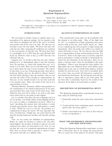Experiment 2: Quantum Superposition Research Paper