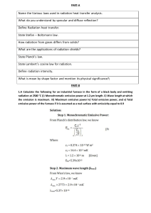 Radiation Heat Transfer Questions & Solutions