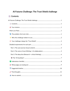 AI Futures Challenge: The Trust Shield Brief