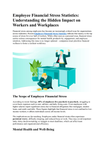 Employee Financial Stress Statistics: Impact on Workers