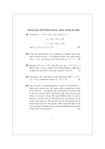 HMAT424 Optimization Assignment 2