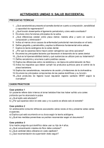 Actividades Unidad 9: Salud Bucodental