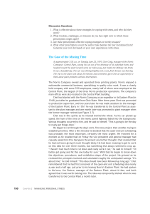 The Case of the Missing Time: Stress Management Case Study