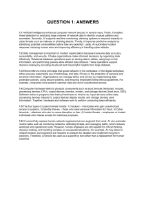 AI & Cybersecurity Exam Answers