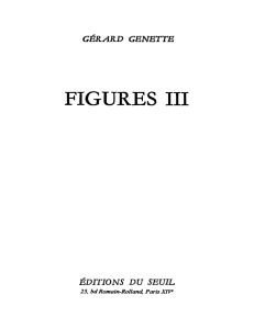 Figures III de G&eacute;rard Genette : Th&eacute;orie narrative