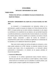 T&eacute;cnicas de Motivaci&oacute;n y Empoderamiento en la PNP