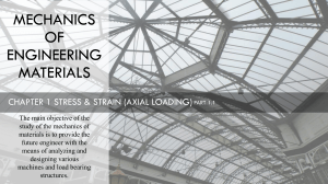Mechanics of Engineering Materials: Stress & Strain
