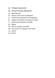 Science Topics: Chemistry, Biology, Physics Table of Contents