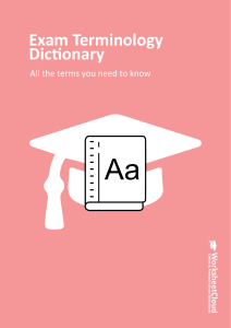 Exam Terminology Dictionary: Key Terms for Tests