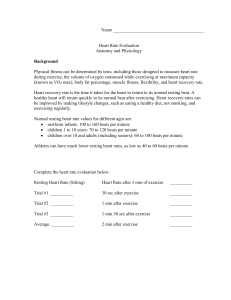 Heart Rate Evaluation Worksheet