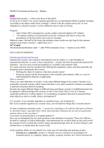 International Security Coursebook - MODULO