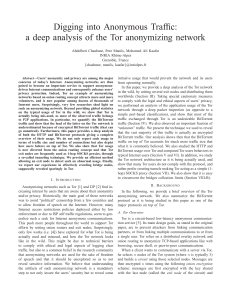 Deep Analysis of Tor Anonymizing Network Traffic