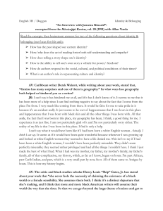 Interview with Jamaica Kincaid: Identity & Belonging