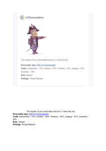 ENTJ-A Personality Test Results | 16 Personalities