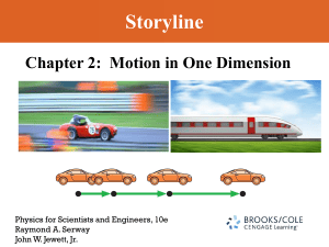 Motion in One Dimension - Physics Textbook Chapter