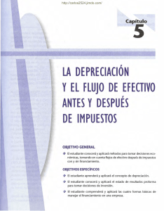 Depreciaci&oacute;n y flujo de efectivo antes y despu&eacute;s de impuestos