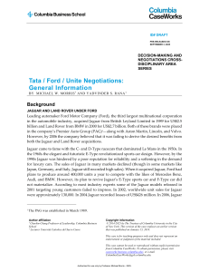 Tata Ford Unite Negotiations Case Study