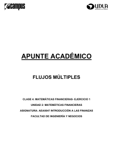 Apuntes Acad&eacute;micos: Flujos M&uacute;ltiples - Matem&aacute;ticas Financieras