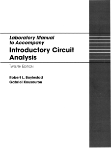 Laboratory Manual for Introductory Circuit Analysis 12th Ed