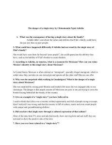 The Danger of a Single Story & Fast Fashion Study Guide