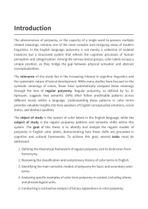Regular Polysemy in English Color Labels: A Cognitive Analysis