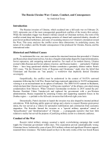 Russia-Ukraine War: Causes, Conduct, Consequences