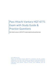 Hitachi Vantara HQT-6771 Study Guide & Practice Questions
