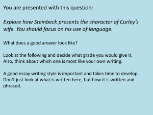 Steinbeck's Curley's Wife: Literary Analysis Guide