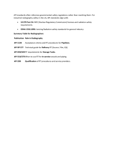 API Standards for Industrial Radiography Safety