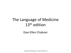 The Language of Medicine Chapter 2