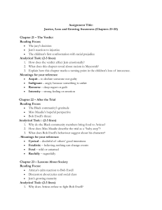 Justice, Loss, and Growing Awareness: Chapters 21-25 Study Guide