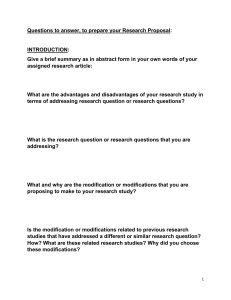 Research Proposal Preparation Guide: Key Questions
