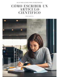 C&oacute;mo escribir un art&iacute;culo cient&iacute;fico: gu&iacute;a paso a paso