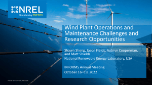 Wind Plant O&M Challenges & Research Opportunities