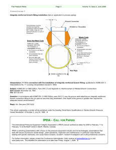 ASME B31.3 Branch Fitting Installation Guidelines
