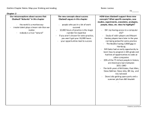 Outliers Chapter 2 Notes: Success Misconceptions & 10,000 Hour Rule
