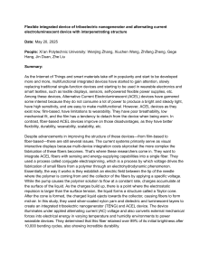 Flexible Integrated TENG-ACEL Device Research