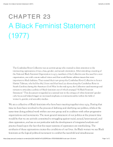 A Black Feminist Statement (1977)