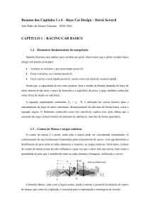Resumo: Race Car Design - Cap&iacute;tulos 1 e 4