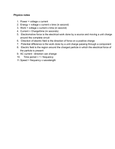 Physics Notes: Basic Formulas & Definitions