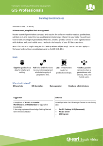 Building Geodatabases Training for GIS Professionals