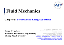 Fluid Mechanics Chapter 5: Bernoulli and Energy Equations