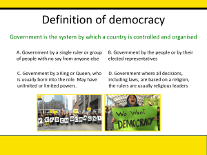 Definition of Democracy: Features, Elections, and Government Levels
