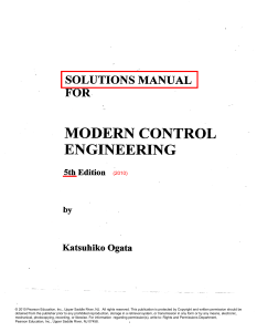 Modern Control Engineering - 5th - Ogata - Solution Manual