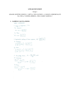Linear Expansion Sample Calculations & Error Analysis